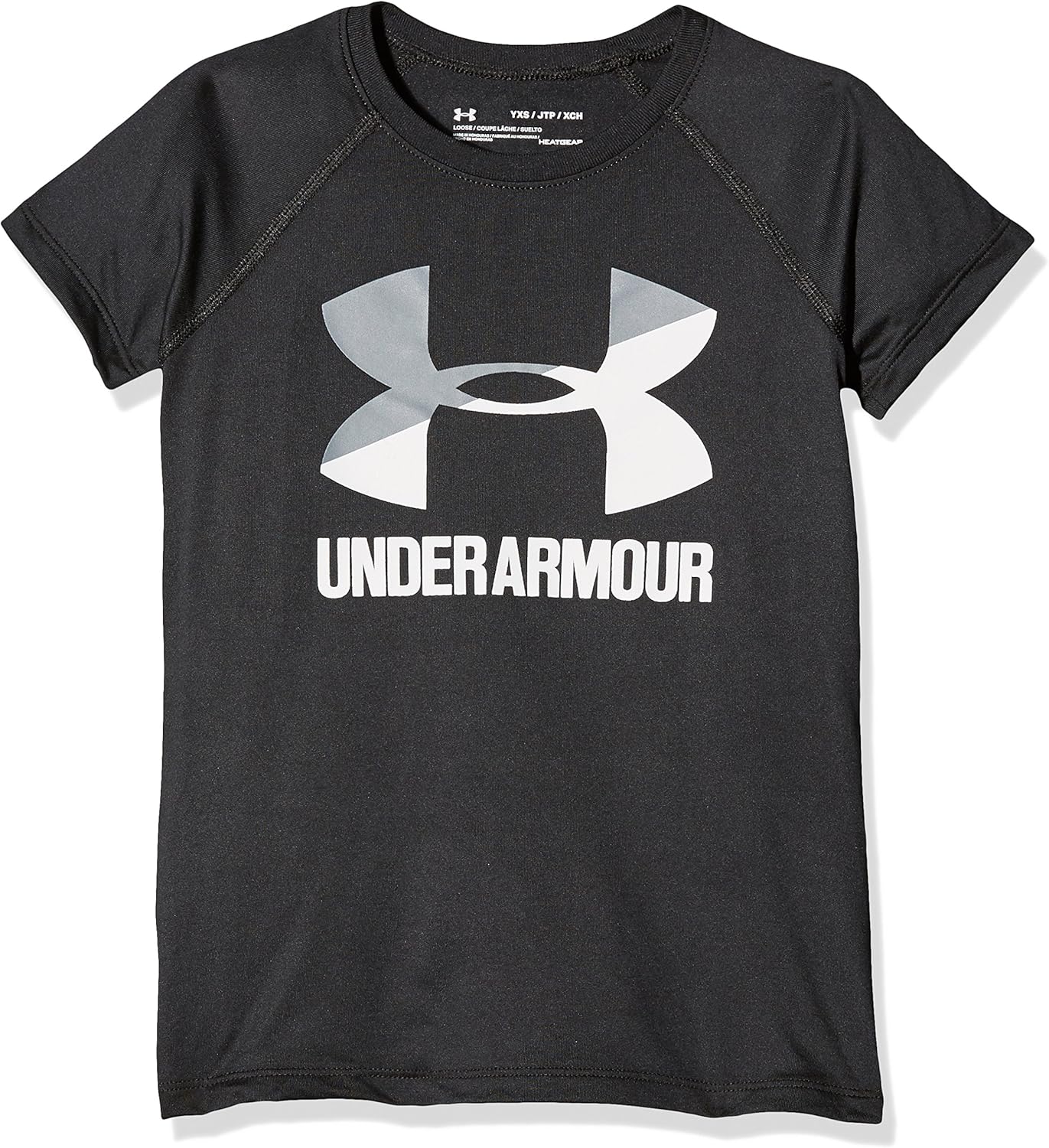 under armour 安德玛 女童 solid 大logo 短袖运动衫